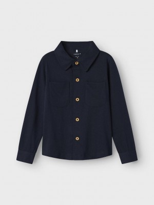 NAME IT MINI NMMRONALD LS JERSEY SHIRT Dark Sapphire | Freewear NMMRONALD LS JERSEY SHIRT - www.freewear.nl - Freewear