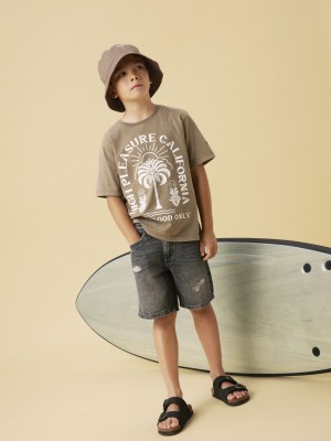 NAME IT KIDS NKMSILAS LOOSE DNM L SHORTS 7998-BE: Dark Grey Denim | Freewear NKMSILAS LOOSE DNM L SHORTS 7998-BE: - www.freewear.nl - Freewear