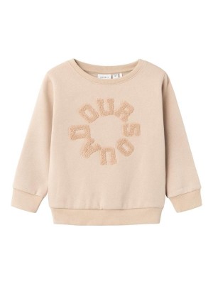 NAME IT MINI NMFODESSA LS SWEAT BRU Oxford Tan | Freewear NMFODESSA LS SWEAT BRU - www.freewear.nl - Freewear