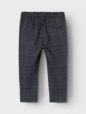 NAME IT MINI NMMSILAS COMFORT PANT 1152-GS F Dark Grey/CHECKS | Freewear NMMSILAS COMFORT PANT 1152-GS F - www.freewear.nl - Freewear