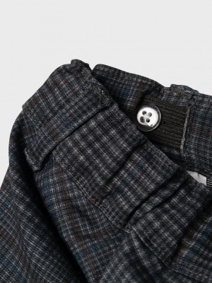 NAME IT MINI NMMSILAS COMFORT PANT 1152-GS F Dark Grey/CHECKS | Freewear NMMSILAS COMFORT PANT 1152-GS F - www.freewear.nl - Freewear