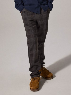 NAME IT KIDS NKMSILAS COMFORT PANT 1152-GS Dark Grey Melange/CHECKS | Freewear NKMSILAS COMFORT PANT 1152-GS - www.freewear.nl - Freewear