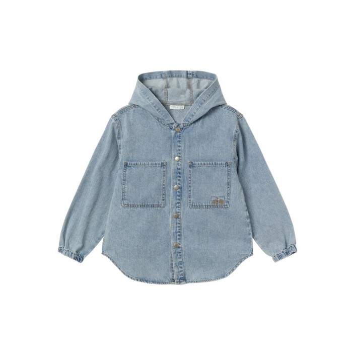 NAME IT KIDS NKMBO OS DNM LS SHIRT W HOOD 5490-O: Light Blue Denim | Freewear NKMBO OS DNM LS SHIRT W HOOD 5490-O: - www.freewear.nl - Freewear