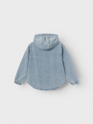 NAME IT KIDS NKMBO OS DNM LS SHIRT W HOOD 5490-O: Light Blue Denim | Freewear NKMBO OS DNM LS SHIRT W HOOD 5490-O: - www.freewear.nl - Freewear