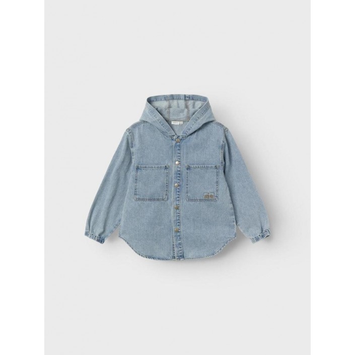 NAME IT KIDS NKMBO OS DNM LS SHIRT W HOOD 5490-O: Light Blue Denim | Freewear NKMBO OS DNM LS SHIRT W HOOD 5490-O: - www.freewear.nl - Freewear