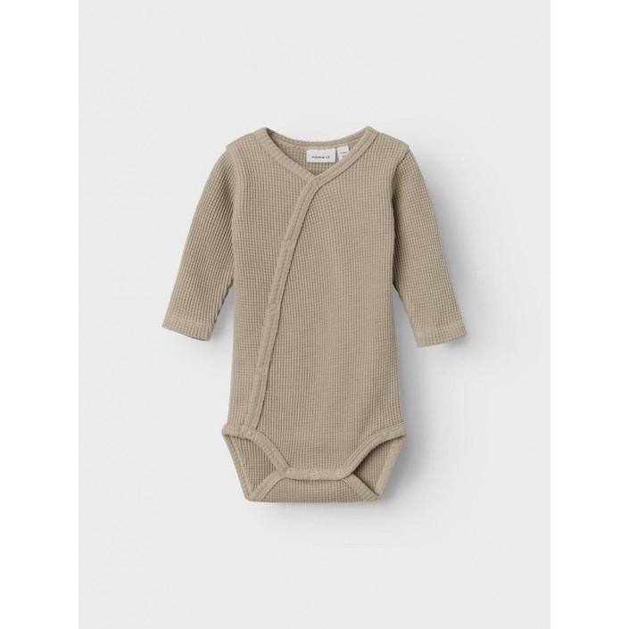 Name It NBNWAFFE LS WRAP BODY NOOS Pure Cashmere | Freewear NBNWAFFE LS WRAP BODY NOOS - www.freewear.nl - Freewear