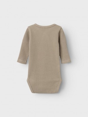 Name It NBNWAFFE LS WRAP BODY NOOS Pure Cashmere | Freewear NBNWAFFE LS WRAP BODY NOOS - www.freewear.nl - Freewear