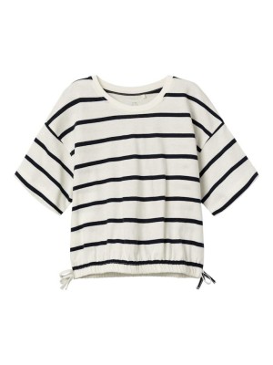 NAME IT KIDS NKFFUNION SS CROPPED BOXY TOP Jet Stream/DARK SAPPHIRE | Freewear