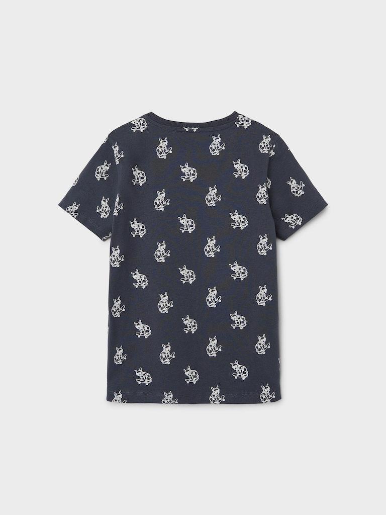 Name it t-shirt jongens - blauw - NKMdomat - maat 134/140