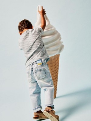 NAME IT MINI NMMSILAS TAPERED JEANS 5790-BE H Light Blue Denim | Freewear NMMSILAS TAPERED JEANS 5790-BE H - www.freewear.nl - Freewear