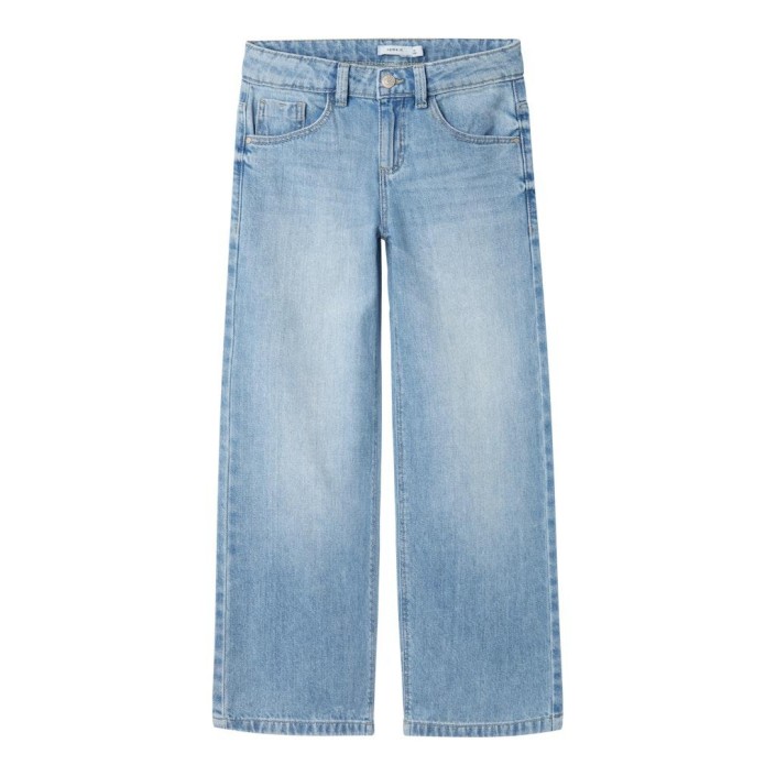 NAME IT KIDS NKFROSE WIDE JEANS 5529-BE NOOS Light Blue Bleached Denim | Freewear NKFROSE WIDE JEANS 5529-BE NOOS - www.freewear.nl - Freewear