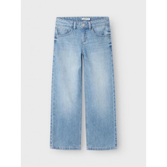 NAME IT KIDS NKFROSE WIDE JEANS 5529-BE NOOS Light Blue Bleached Denim | Freewear NKFROSE WIDE JEANS 5529-BE NOOS - www.freewear.nl - Freewear
