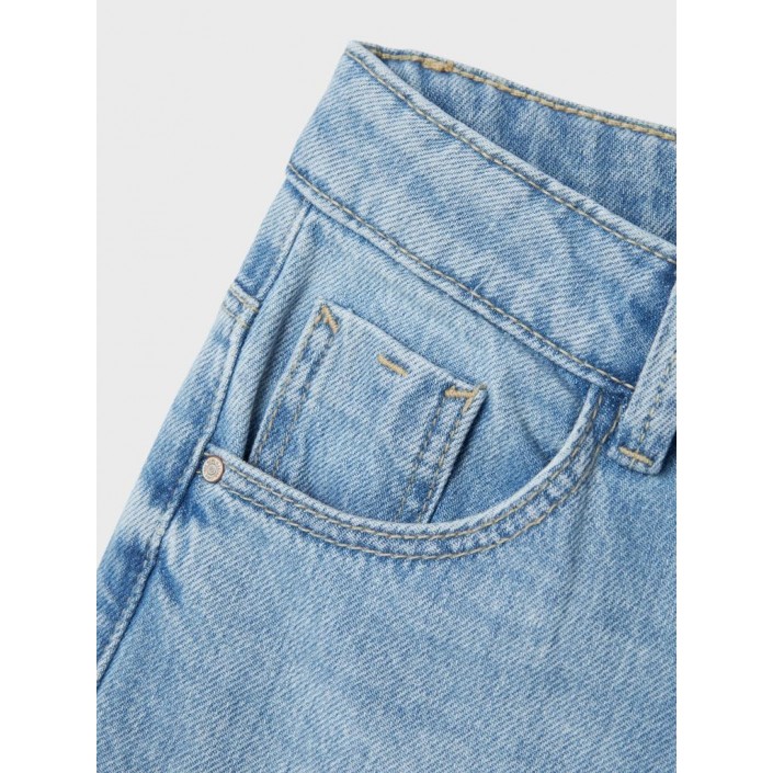 NAME IT KIDS NKFROSE WIDE JEANS 5529-BE NOOS Light Blue Bleached Denim | Freewear NKFROSE WIDE JEANS 5529-BE NOOS - www.freewear.nl - Freewear