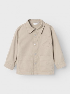 NAME IT MINI NMMLUNE LS OVERSHIRT Pure Cashmere | Freewear NMMLUNE LS OVERSHIRT - www.freewear.nl - Freewear
