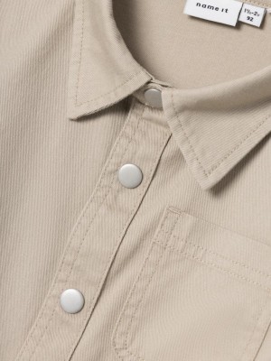 NAME IT MINI NMMLUNE LS OVERSHIRT Pure Cashmere | Freewear NMMLUNE LS OVERSHIRT - www.freewear.nl - Freewear