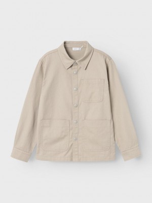 NAME IT KIDS NKMLUNE LS OVERSHIRT Pure Cashmere | Freewear NKMLUNE LS OVERSHIRT - www.freewear.nl - Freewear
