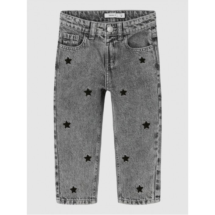 NAME IT MINI NMFBELLA MOM EMB JEANS 3285-BE NOOS Medium Grey Denim/STARS | Freewear NMFBELLA MOM EMB JEANS 3285-BE NOOS - www.freewear.nl - Freewear