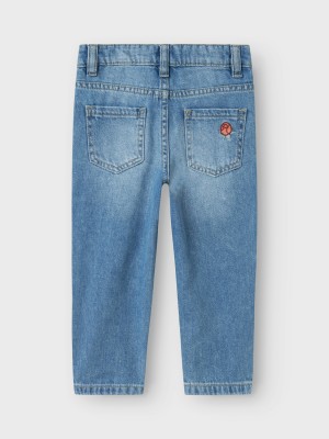 NAME IT MINI NMFBELLA MOM EMB JEANS 3285-BE NOOS Light Blue Denim/ROSE | Freewear NMFBELLA MOM EMB JEANS 3285-BE NOOS - www.freewear.nl - Freewear