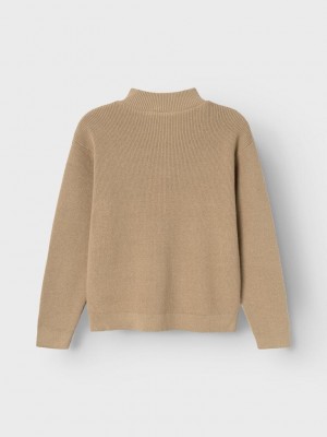 NAME IT KIDS NKMNESOLLE LS KNIT NOOS Weathered Teak | Freewear NKMNESOLLE LS KNIT NOOS - www.freewear.nl - Freewear