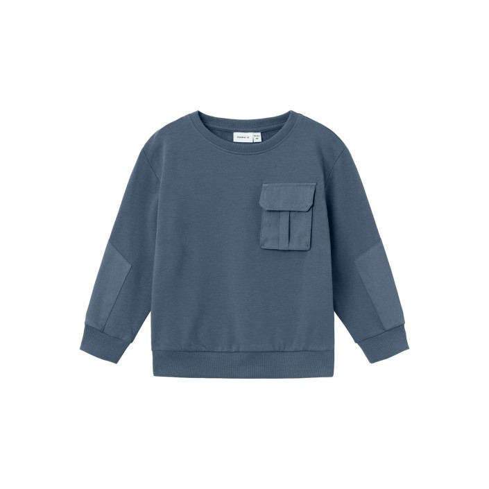 NAME IT MINI NMMNEIL NREG SWEAT BRU Bering Sea | Freewear NMMNEIL NREG SWEAT BRU - www.freewear.nl - Freewear