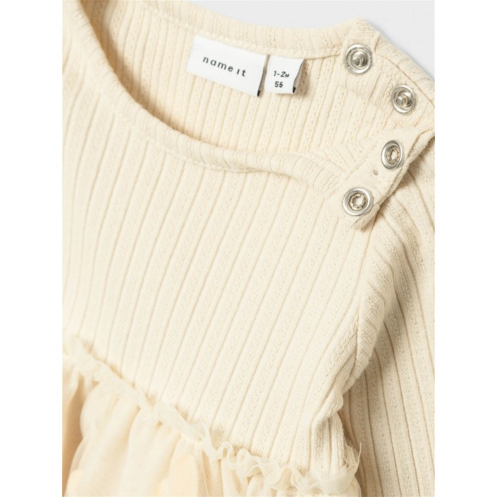 Name It NBFNAJAS LS DRESS Summer Sand | Freewear NBFNAJAS LS DRESS - www.freewear.nl - Freewear
