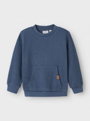 Name It NBMOLEIF O NECK BRU Bering Sea | Freewear NBMOLEIF O NECK BRU - www.freewear.nl - Freewear