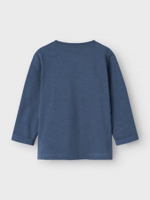 NAME IT MINI NMMNELKA NREG LS TOP Bering Sea | Freewear NMMNELKA NREG LS TOP - www.freewear.nl - Freewear