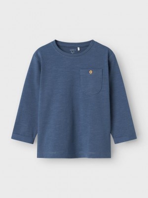 NAME IT MINI NMMNELKA NREG LS TOP Bering Sea | Freewear NMMNELKA NREG LS TOP - www.freewear.nl - Freewear