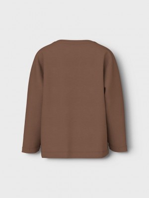 NAME IT MINI NMMNELKA NREG LS TOP Pecan Pie | Freewear NMMNELKA NREG LS TOP - www.freewear.nl - Freewear