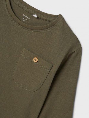 NAME IT MINI NMMNELKA NREG LS TOP Tea Leaf | Freewear NMMNELKA NREG LS TOP - www.freewear.nl - Freewear