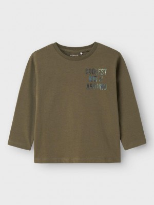 NAME IT MINI NMMOJVER NREG LS TOP Tea Leaf | Freewear NMMOJVER NREG LS TOP - www.freewear.nl - Freewear