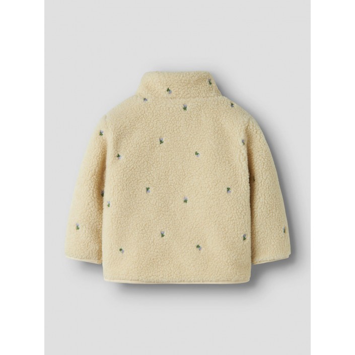 NAME IT MINI NMNMAGOT TEDDY JACKET Fog/FLOWER | Freewear NMNMAGOT TEDDY JACKET - www.freewear.nl - Freewear