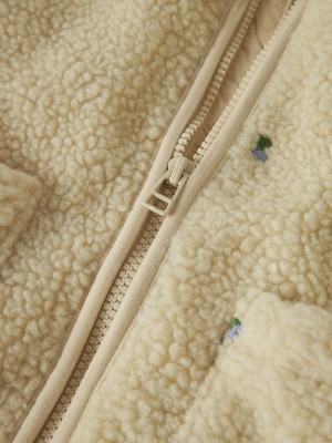 NAME IT MINI NMNMAGOT TEDDY JACKET Fog/FLOWER | Freewear NMNMAGOT TEDDY JACKET - www.freewear.nl - Freewear