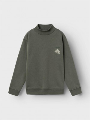 NAME IT KIDS NKMNASKAB LS NREG SWEAT BRU BOX Tea Leaf | Freewear NKMNASKAB LS NREG SWEAT BRU BOX - www.freewear.nl - Freewear