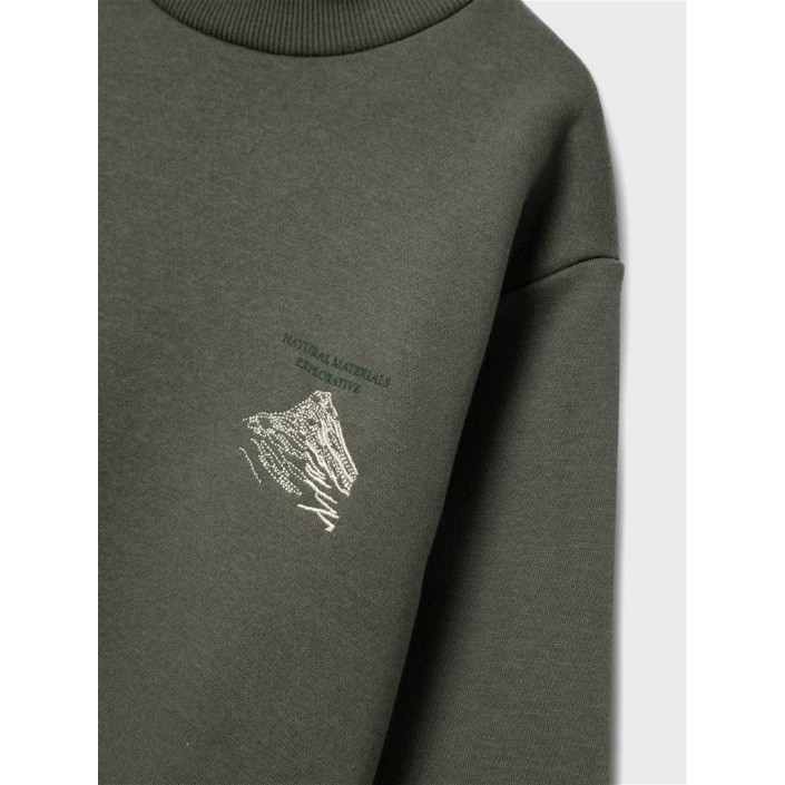 NAME IT KIDS NKMNASKAB LS NREG SWEAT BRU BOX Tea Leaf | Freewear NKMNASKAB LS NREG SWEAT BRU BOX - www.freewear.nl - Freewear