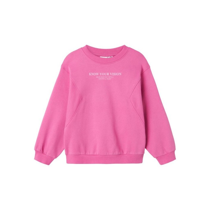 NAME IT KIDS NKFNAKONNI LS RLX SWEAT BRU Phlox Pink | Freewear NKFNAKONNI LS RLX SWEAT BRU - www.freewear.nl - Freewear