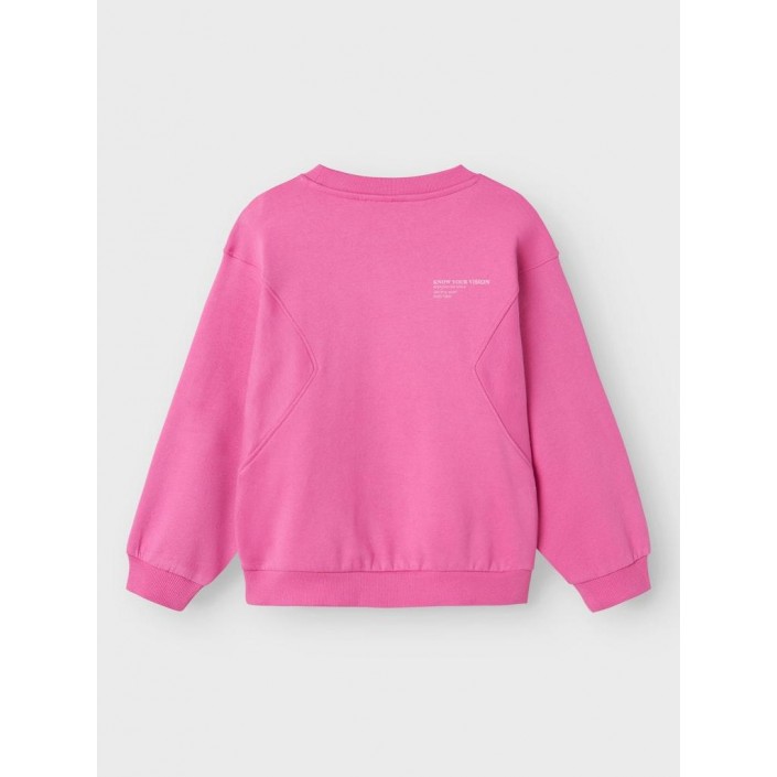 NAME IT KIDS NKFNAKONNI LS RLX SWEAT BRU Phlox Pink | Freewear NKFNAKONNI LS RLX SWEAT BRU - www.freewear.nl - Freewear