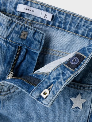NAME IT KIDS NKFROSE STRAIGHT EMB JEANS 3285-BE Light Blue Denim/STARS | Freewear NKFROSE STRAIGHT EMB JEANS 3285-BE - www.freewear.nl - Freewear