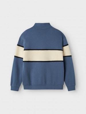 NAME IT KIDS NKMOBORDE LS RLX SWEAT BRU Bering Sea | Freewear NKMOBORDE LS RLX SWEAT BRU - www.freewear.nl - Freewear