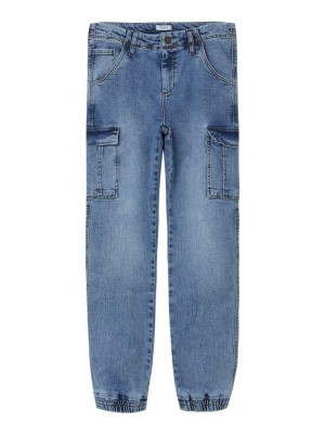 NAME IT KIDS NKMRYAN R CARGO JEANS 3742-MD Medium Blue Denim | Freewear NKMRYAN R CARGO JEANS 3742-MD - www.freewear.nl - Freewear