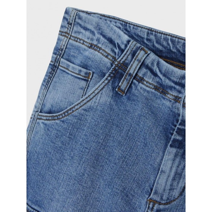 NAME IT KIDS NKMRYAN R CARGO JEANS 3742-MD Medium Blue Denim | Freewear NKMRYAN R CARGO JEANS 3742-MD - www.freewear.nl - Freewear