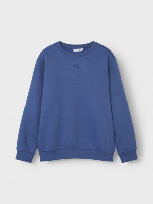 NAME IT KIDS NKMOSSY LS NREG SWE BRU BF Bijou Blue | Freewear NKMOSSY LS NREG SWE BRU BF - www.freewear.nl - Freewear