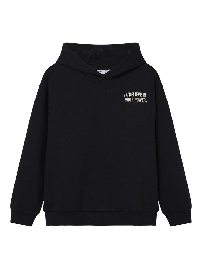 NAME IT NKMOSVILD LS RLX SWE HOOD BRU BF Jongens Trui - Maat 134/140