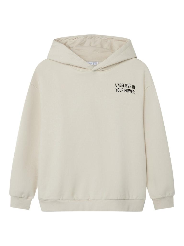NAME IT NKMOSVILD LS RLX SWE HOOD BRU BF Jongens Trui - Maat 122/128
