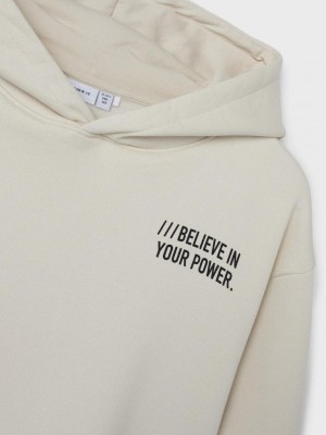 NAME IT KIDS NKMOSVILD LS RLX SWE HOOD BRU BF Birch | Freewear NKMOSVILD LS RLX SWE HOOD BRU BF - www.freewear.nl - Freewear