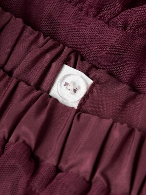 NAME IT MINI NMFRITUL TULLE SKIRT Burgundy | Freewear NMFRITUL TULLE SKIRT - www.freewear.nl - Freewear