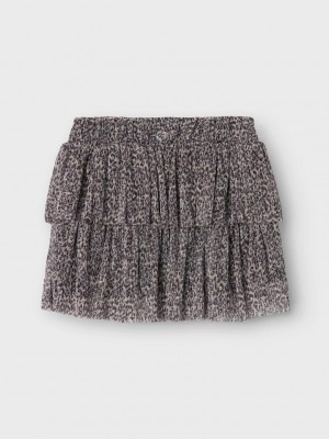 NAME IT MINI NMFRISARI SKIRT Black/LEO | Freewear NMFRISARI SKIRT - www.freewear.nl - Freewear