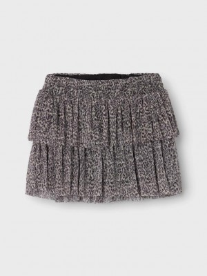 NAME IT MINI NMFRISARI SKIRT Black/LEO | Freewear NMFRISARI SKIRT - www.freewear.nl - Freewear