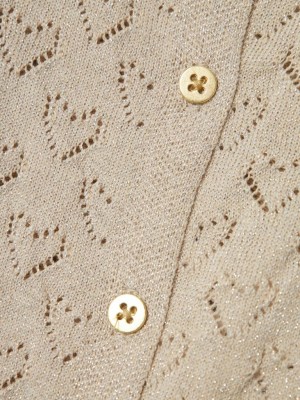 Name It NBFRIGLITTER LS KNIT CARD Frosted Almond | Freewear NBFRIGLITTER LS KNIT CARD - www.freewear.nl - Freewear