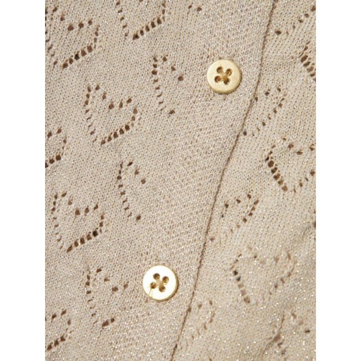 Name It NBFRIGLITTER LS KNIT CARD Frosted Almond | Freewear NBFRIGLITTER LS KNIT CARD - www.freewear.nl - Freewear